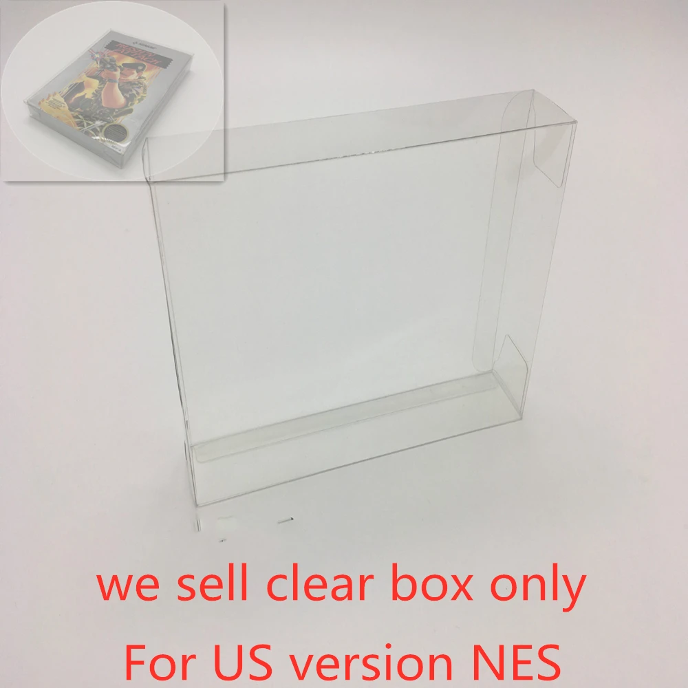 10Pcs PET Box Protector For Rush'n Attack Transparent Collect Boxes For Nintendo NES Game Shell Clear Display Case For US