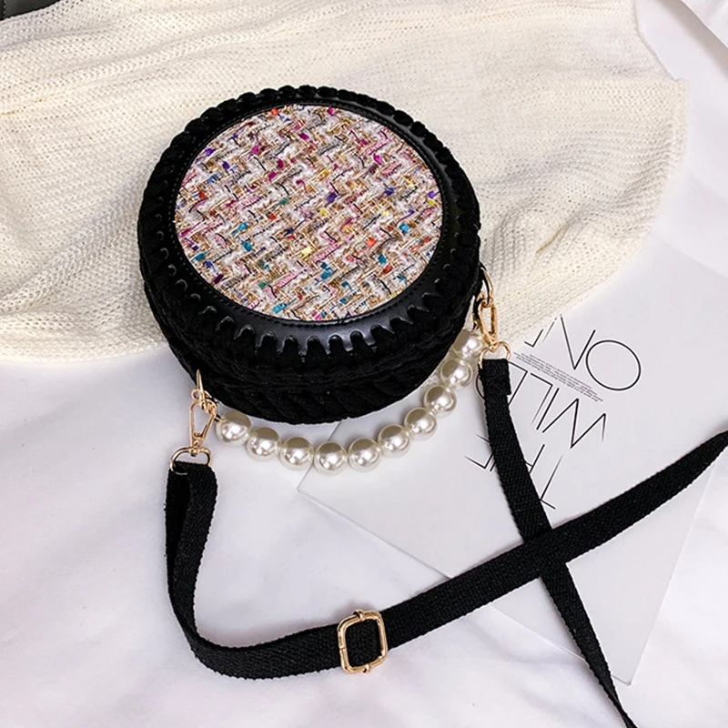 Bag Accessory Cushion Pad Insert Base Crochet Bag Bottom Bag Cover DIY Round Design Diameter 1PC Multi Style For Purse Making
