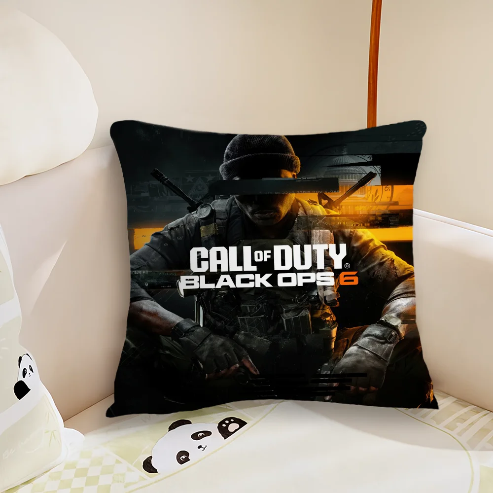 Game C-Call of D-Duty Black Ops 6 Pillow Case Living Room Sofa Cushion Cover Suitable For Home Bedroom Room Decoration