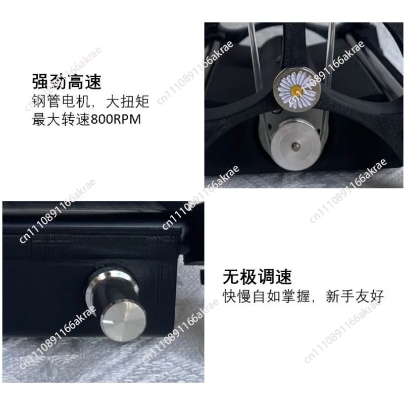 for 12V Adjustable Speed Display Mini Electric Spinning Wheel, Wool Fiber Cotton Yarn Twist