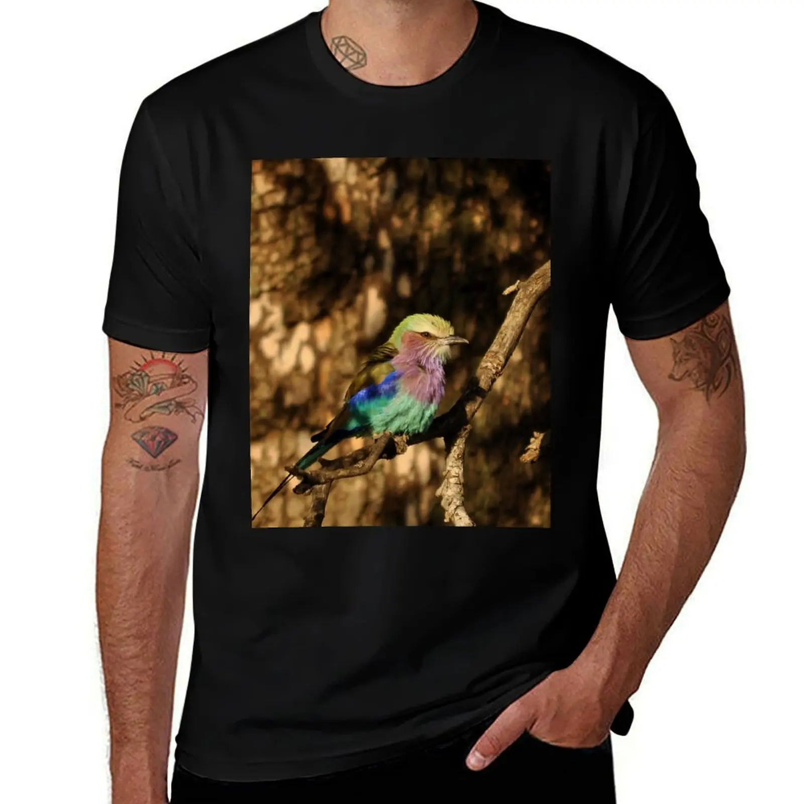 

Lilac-breasted roller Coracias caudata bird lila blue Africa T-Shirt