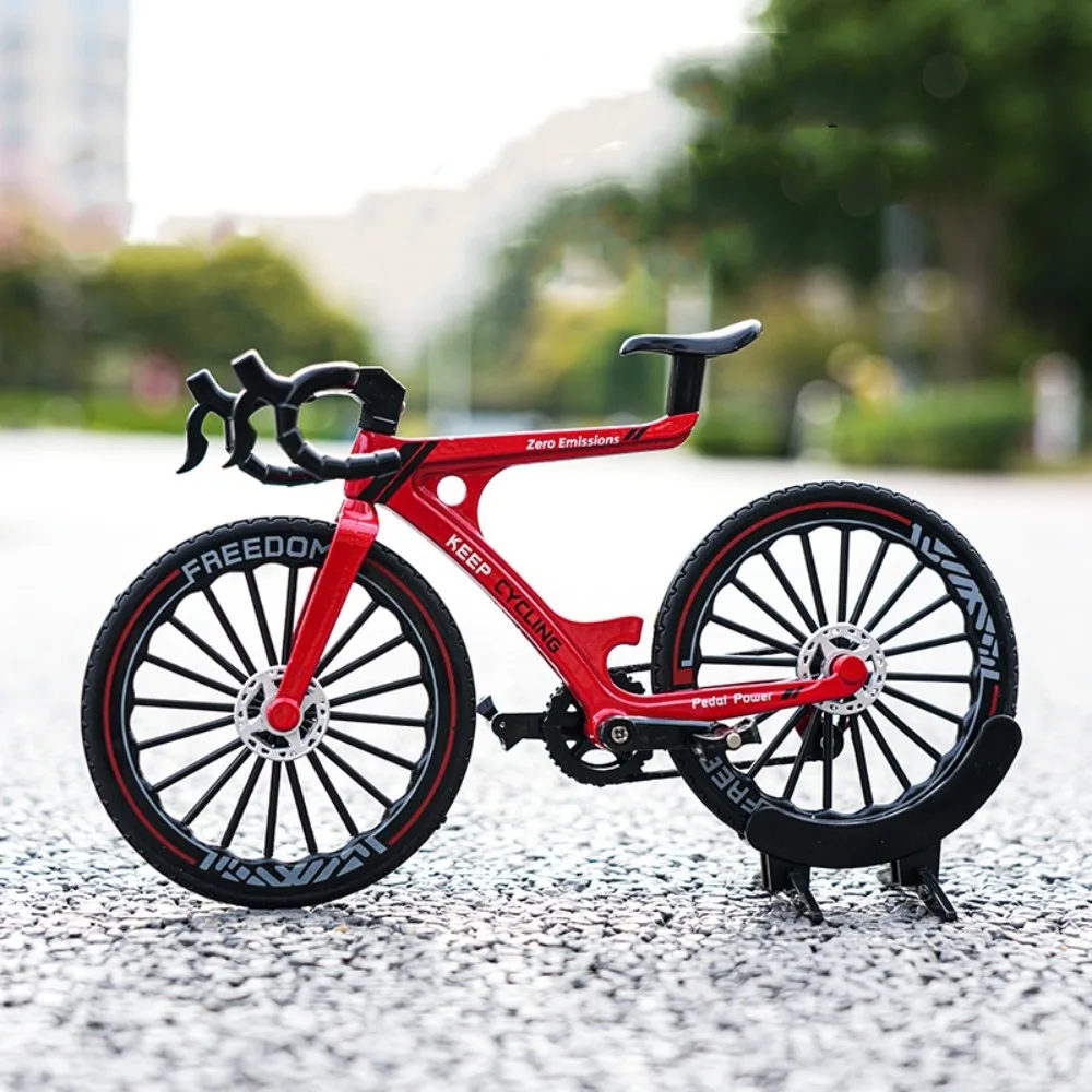 Model roweru w skali 1:8, symulacja wyścigów, metalowy rower górski, zabawka, miniaturowa ozdoba, model roweru szosowego BMX dla dzieci.
