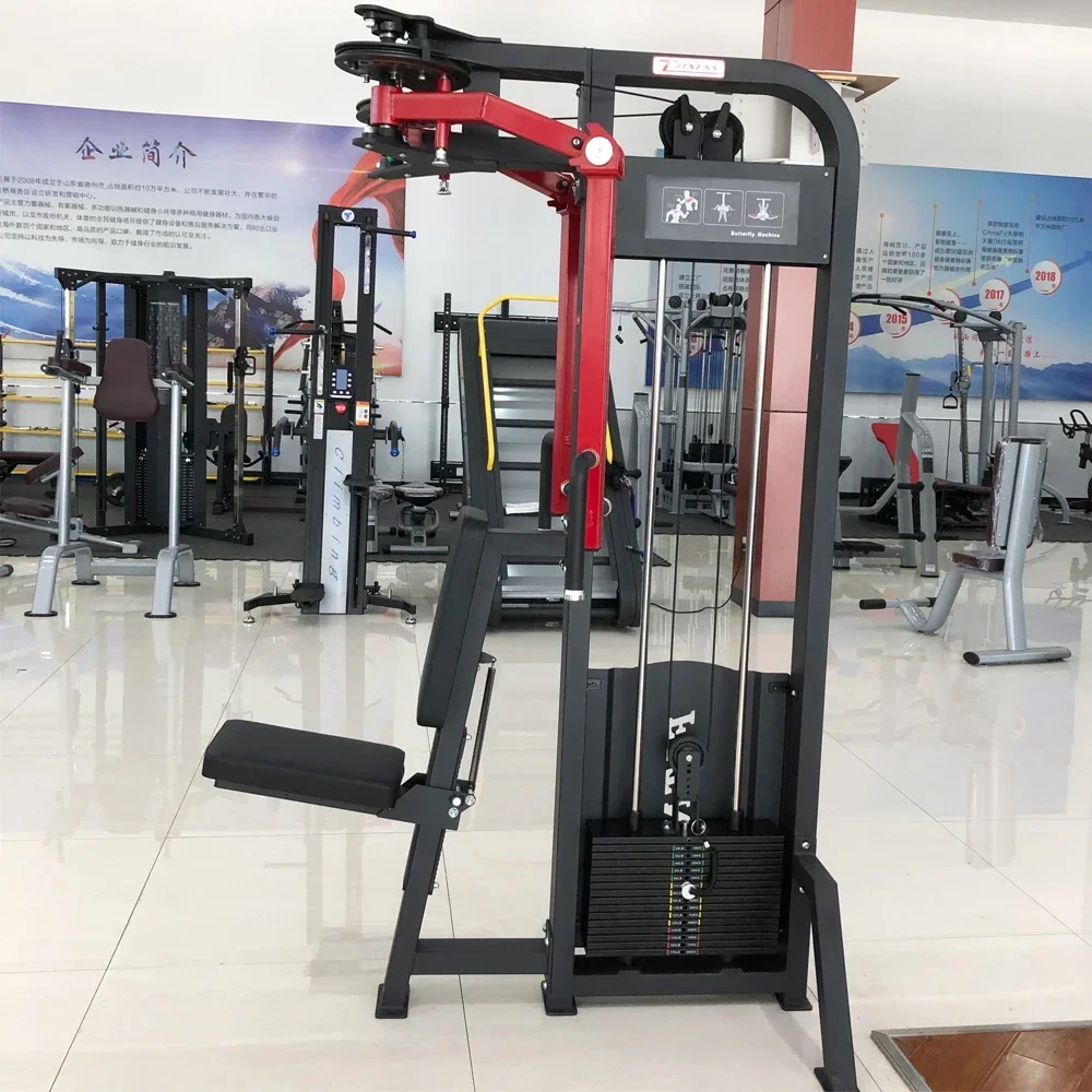 Pin Loaded Back Butter+fly Machine Fitness Gym Equipment Fitness Machine Workout Equipments Strength Training Cadio Training