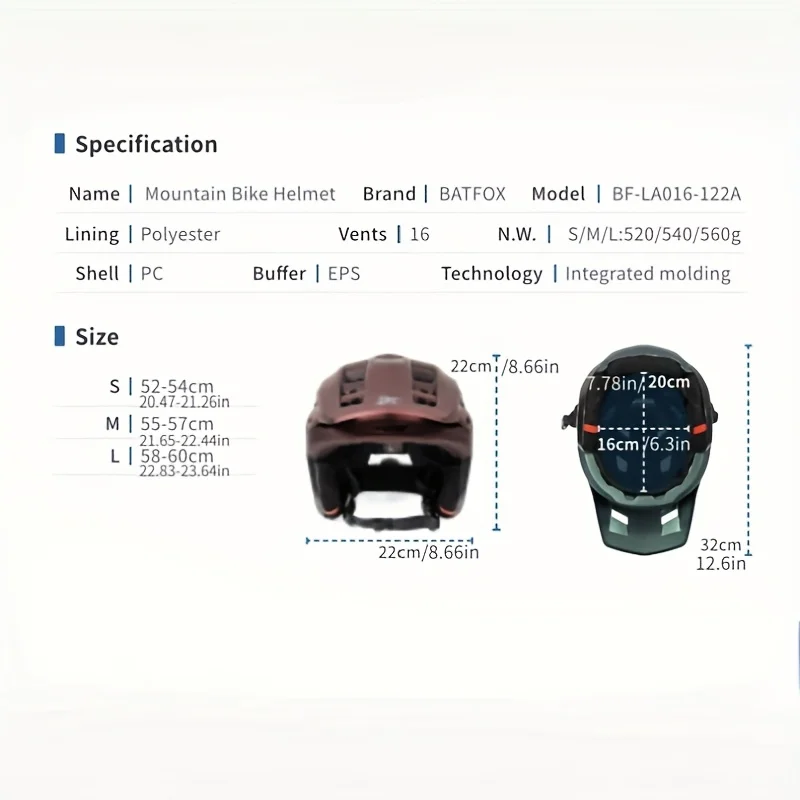 BATFOX Mountain bike helmet men's 3/4 bicycle helmet mtb casco outdoors  sports cycling enduro helmet for bicycle casco ciclismo - AliExpress 18