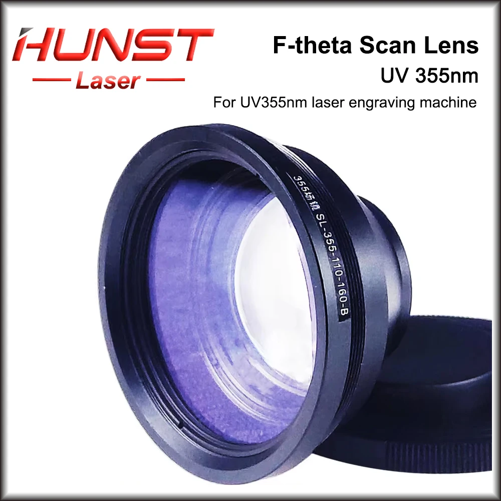 HUNST F-theta Perspective Field Lens 355nm 50mm 70mm 110mm 150mm 175mm 200mm 300mm 400mm For UV Laser Marking Machine parts