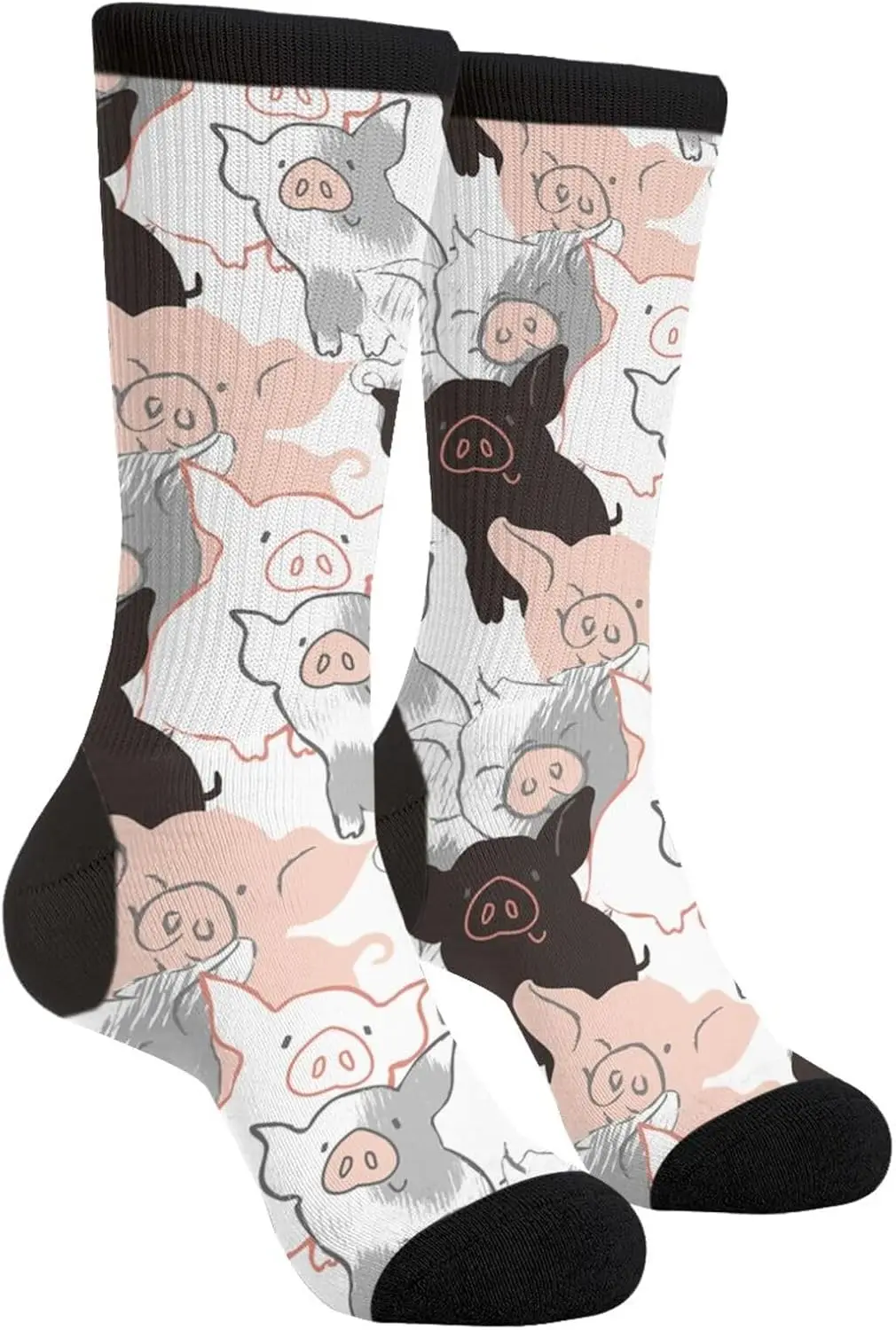 

Носки со свиньями, забавные носки для экипажа для мужчин и женщин