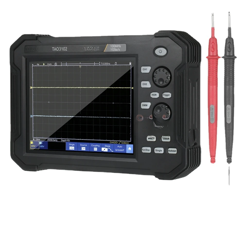 

Hantek-Portable Digital Oscilloscope, Handheld Tablet, 4 Channels, 8 Bits, 100Mhz Bandwidth, TAO3104, TAO3102