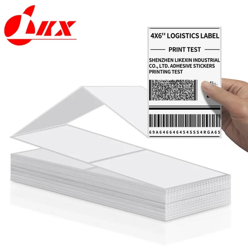 LKX 4"x6" Thermal Shipping Labels All-Purpose Label Paper Sticker Self-adhesive Waterproof Oil-Proof Thermal Rolls Label