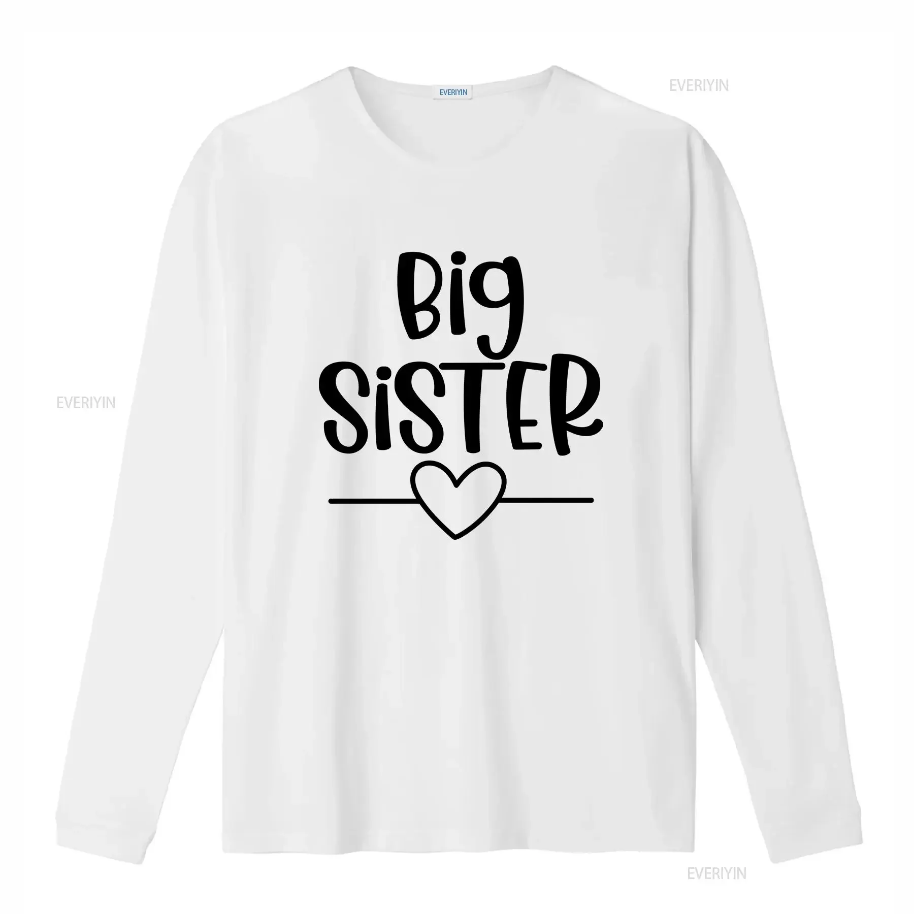 Big Sister T Shirt Sis Little Pregnancy Announcement Baby vintage Washed graphic Versatile designer clothes Soft Unisex - view 2