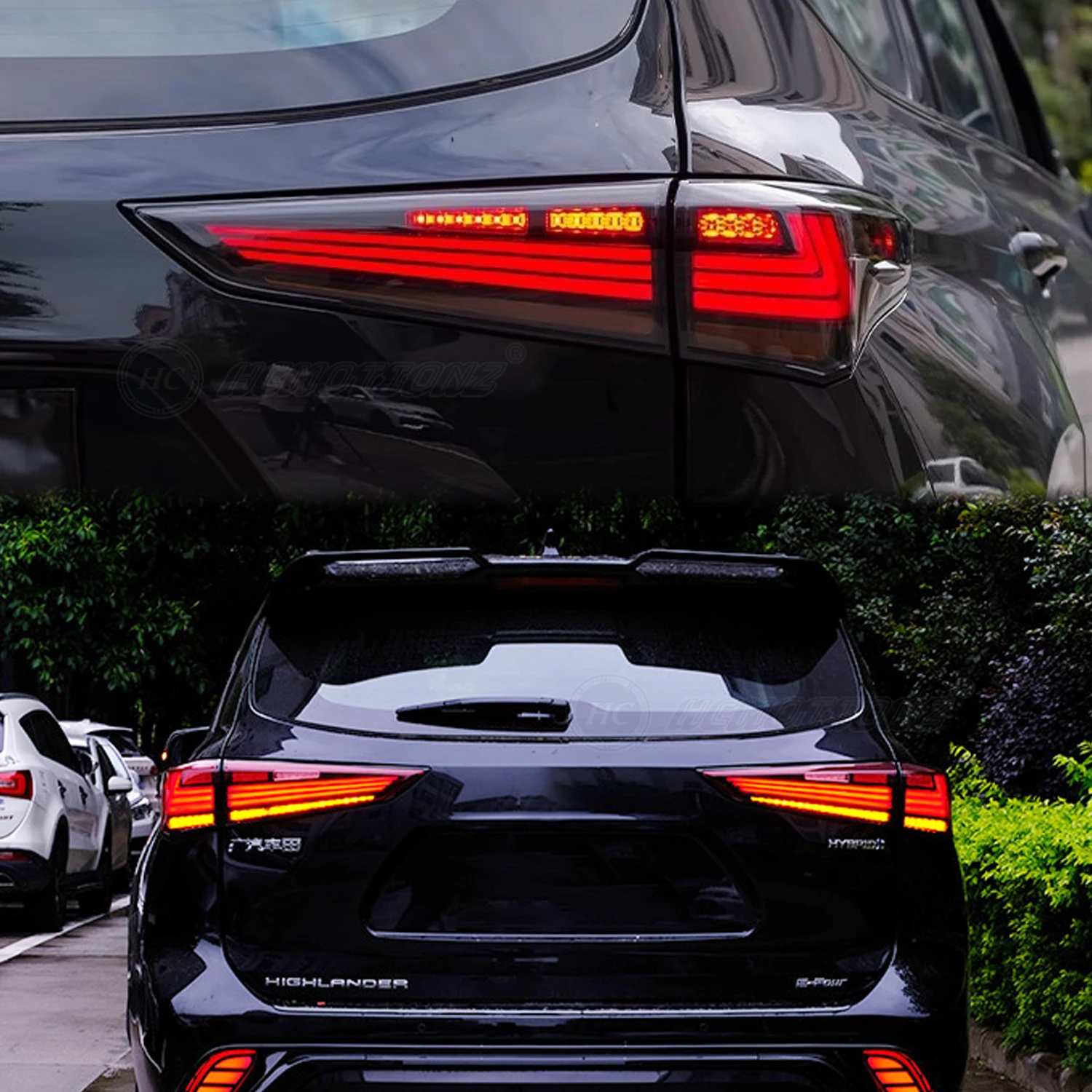 HCMOTIONZ Tail Lights for Toyota Highlander 2020-2022 4th Gen LED Rear Lamps Assembly DRL Start up Animation Accessories