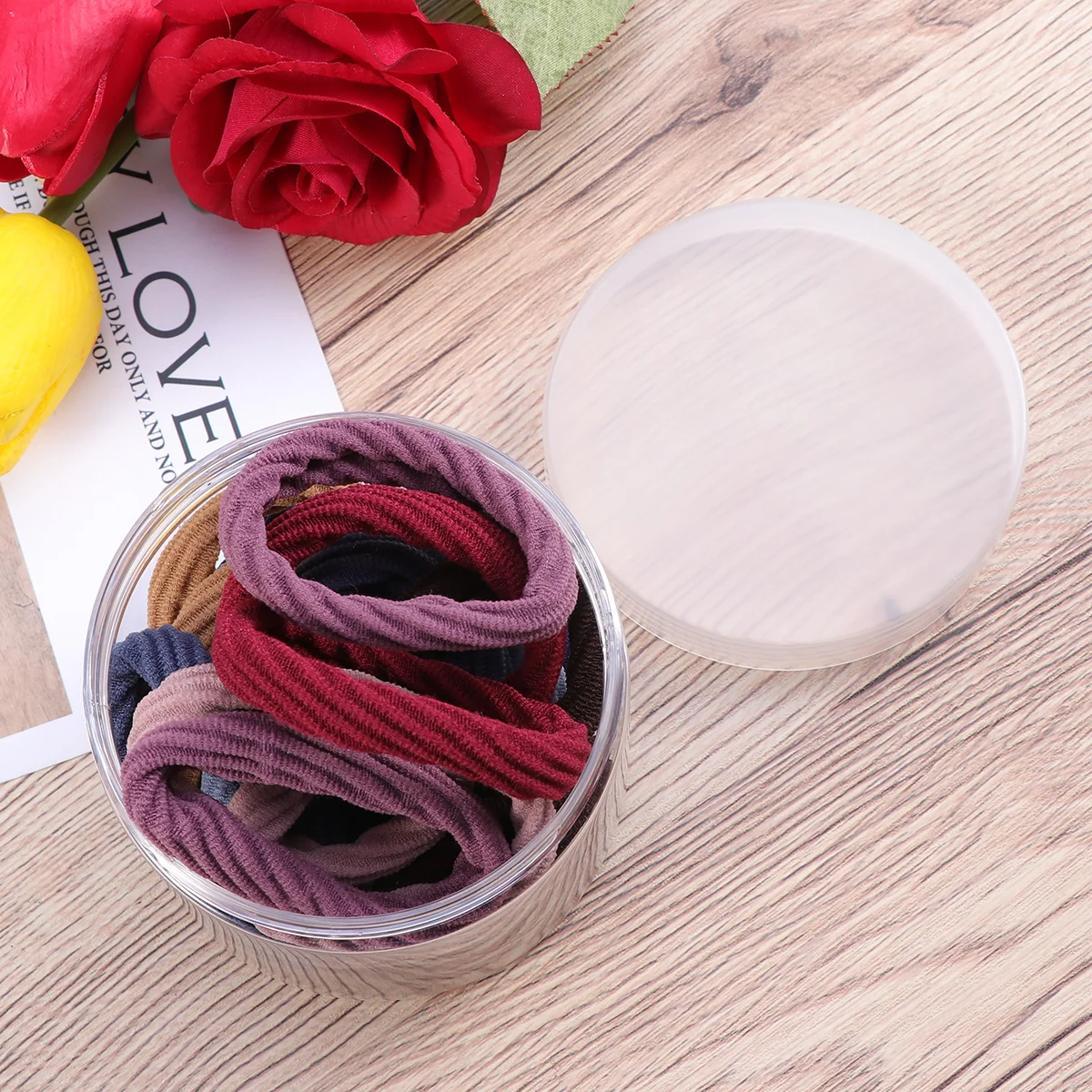 

20Pcs Women Elastic Hair Bands Thicken Non-Damaging Various Colors Bright Pretty for School Party Daily Wear