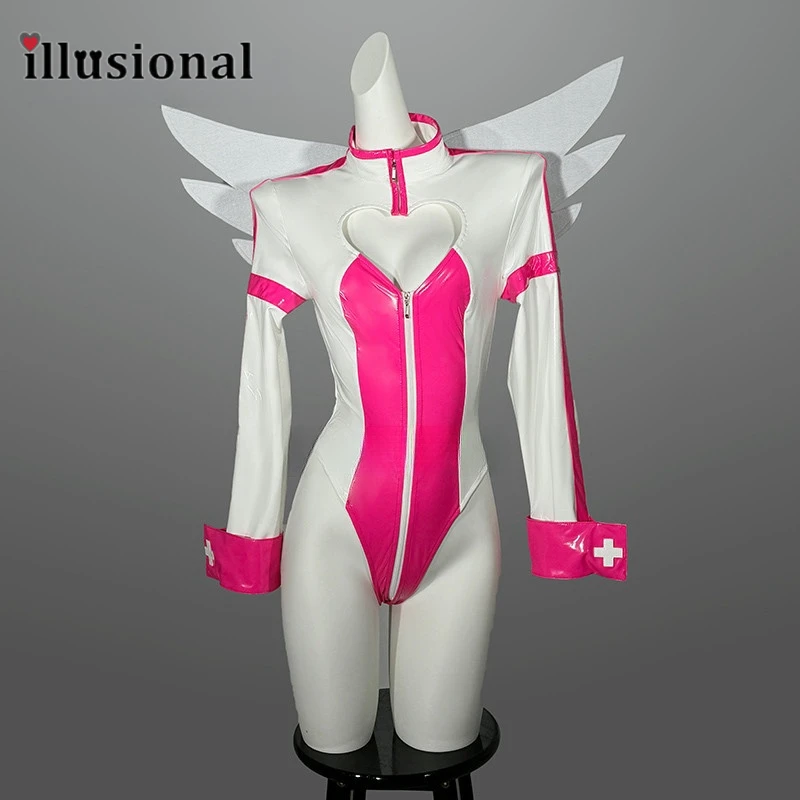 

illusional Anime 2.5 dimensional Seduction Liliel Cosplay Costume Angel Liliel Sexy Jumpsuit Halloween Costumes Female