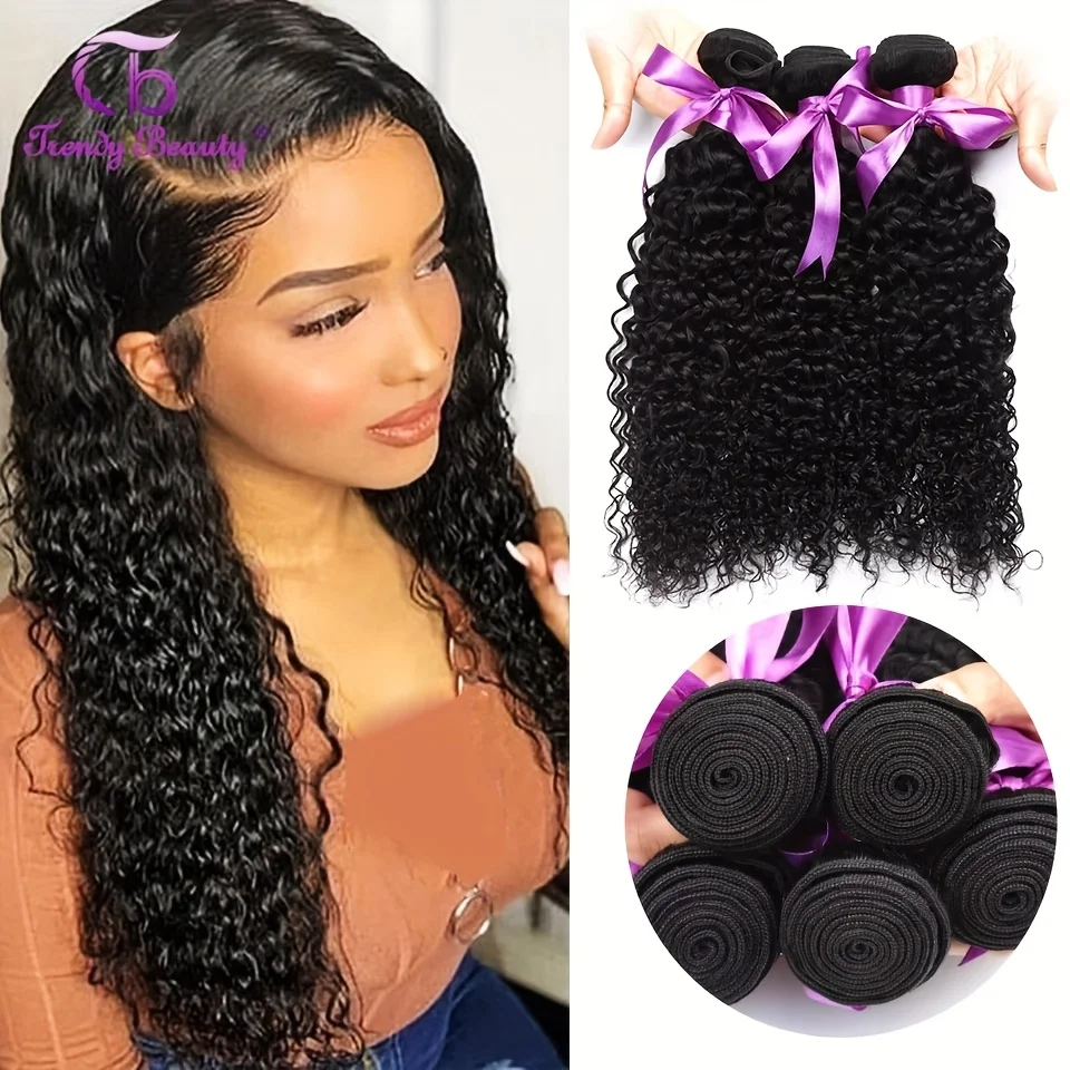 

Перуанские вьющиеся девственные волосы Джерри, 3 пучка 100% пучки человеческих волос, необработанные вьющиеся волосы, двойной уток, натуральный черный