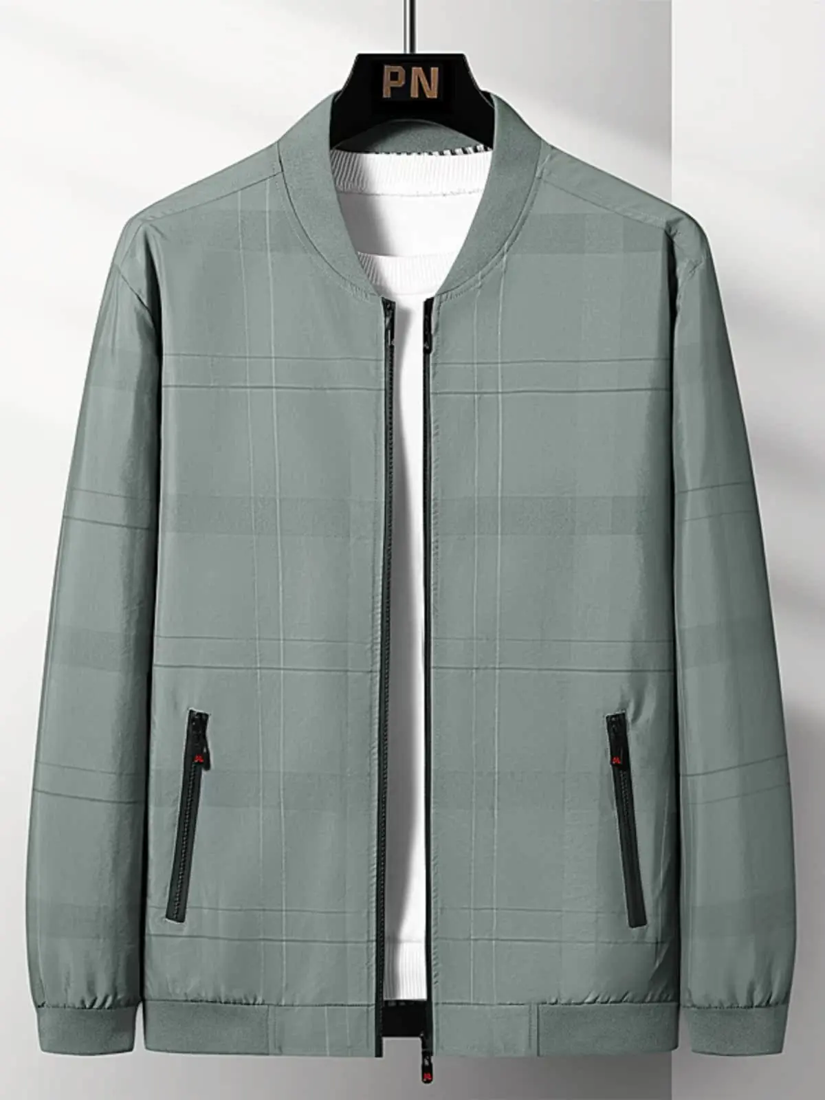 

Мужская повседневная бейсбольная куртка больших размеров, осенне-зимняя клетчатая куртка Faion Ci Sle, ветрозащитное пальто из полиэфирного волокна, подставка на молнии