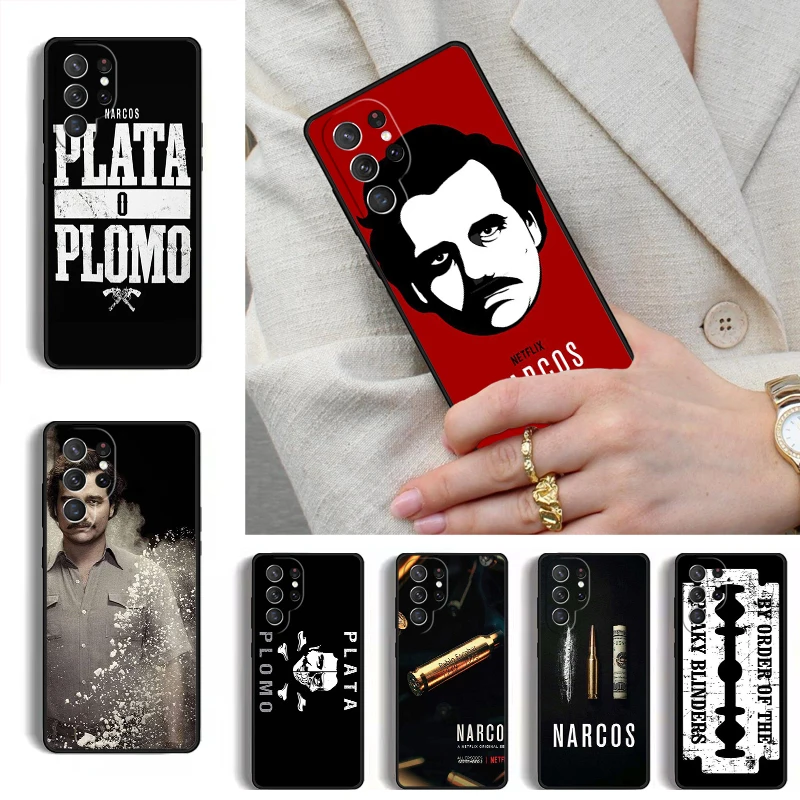 Plata O Plomo Narcos Pablo Phone Case for Samsung Galaxy S26 S25 Ultra S24 S23 S22 S21 Plus Note 10 Bumper Cover
