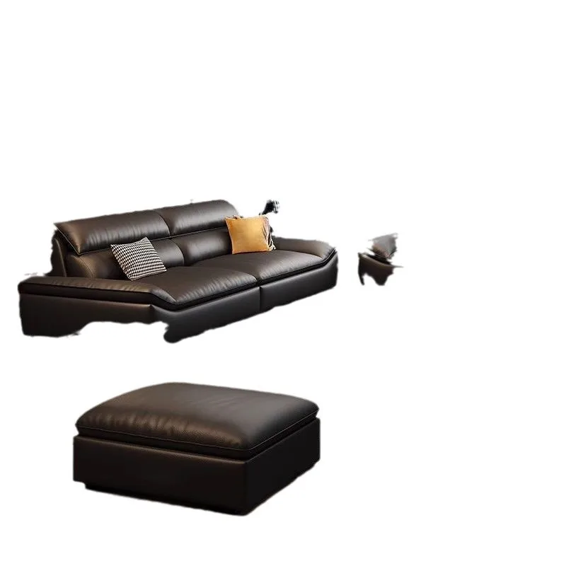 

Modern simple cowhide sailboat leather sofa, living room sofa
