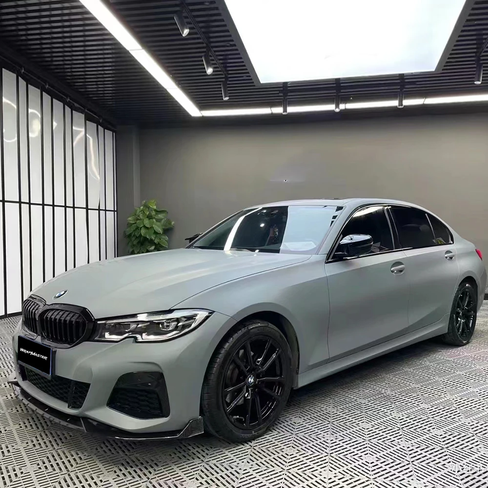 Wrapmaster 5M/10M/17M Removal Car Paint Film Ultimate Flat Cement Grey Vinyl Material For Cars
