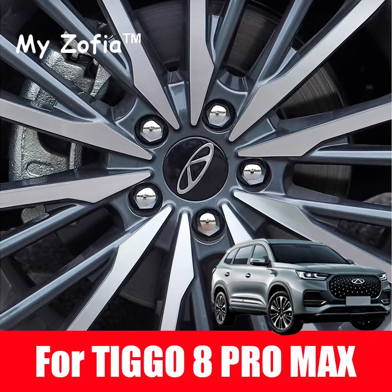 

For CHERY TIGGO 8 Pro Max 2023 2024 2025 Car Wheel Nut Caps Auto Hub Screw Anti Rust Cover Badge Cover Hubcaps Car Accessories