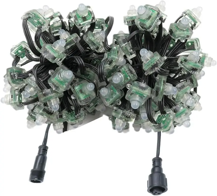 Individually Addressable WS2811 Square Digital RGB LED Pixel Light Modules, DC12V Square Pixel Nodes, 300 Pieces