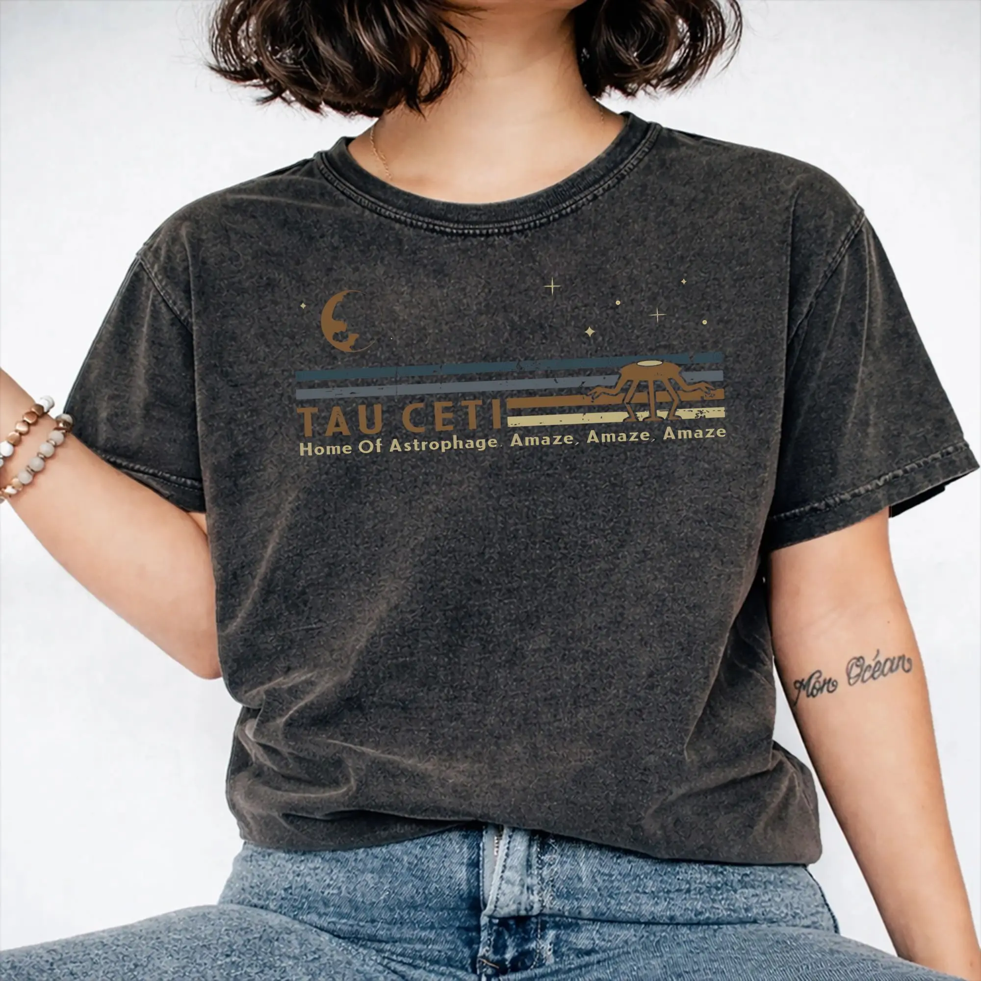 Tau Ceti Rocky Amaze Project Hail Mary  Outfit Washed T Shirts for Men Women Streetwear Hip Hop T-Shirts Graphic  Tees Cotton