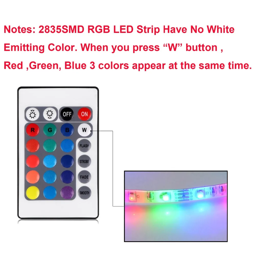 DC 5V USB LED Strip light 3528 RGB/White/Warm White Waterproof Led Diode Tape Ribbon Lights 1M 2M 3M 4M 5M TV PC Bike BackLight