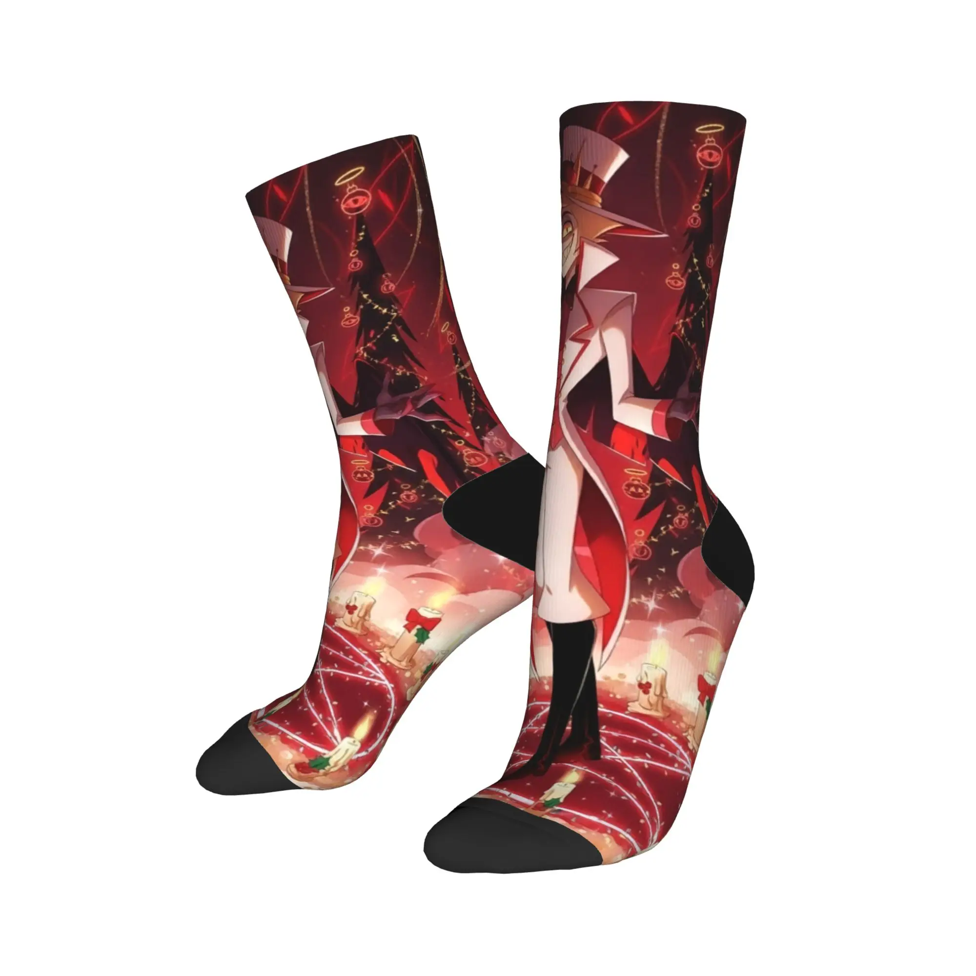 Women Men Socks Christmas Hazbin Hotels  Stockings Anti Skid Warm Soft Socks Spring Elegant Graphic Outdoor Socks