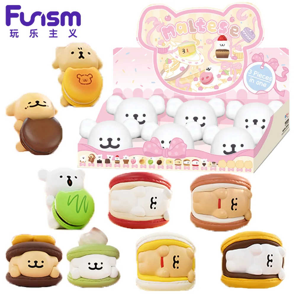 

FUNISM Maltese Dessert House Series Blind Box Cartoon Style Mini Ornaments Toys Hand Model Desktop Decorative Birthday Gift Kids
