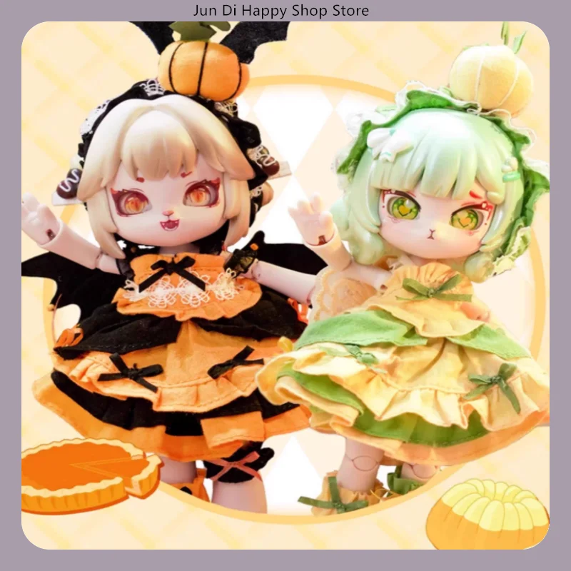 COME4FREE سلسلة الحلوى اليقطين BJD ملابس دمى 1/12 فستان لطيف الزي لفستان الدمية OB11