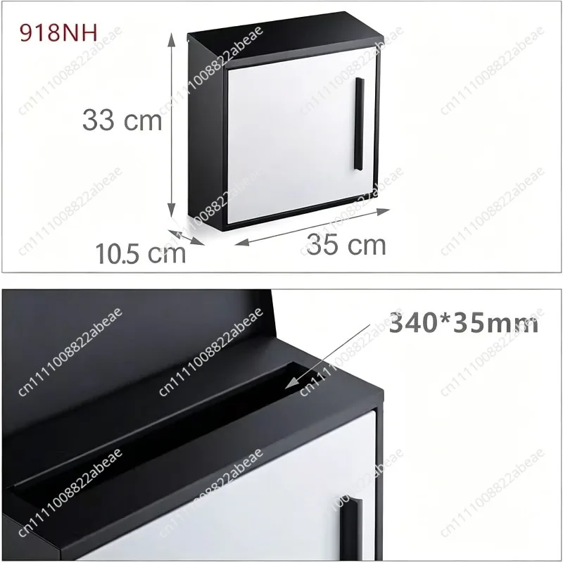Stainless Steel Mailbox Villa Outdoor Mailbox Large Suggestion Box Outdoor Mailbox