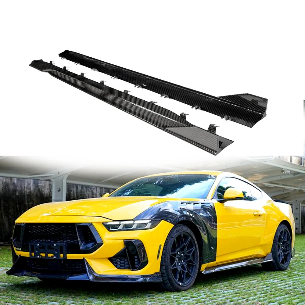 Carbon Fiber Side Skirts for Ford Mustang S650 GT Coupe 2024-2025 BodyKit