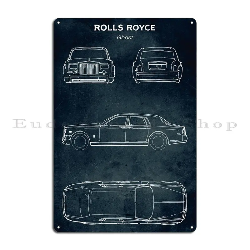 No214 Rolls Royce Ghost Metal Sign Plaques Cinema Cinema Cinema Iron Classic Tin Sign Poster