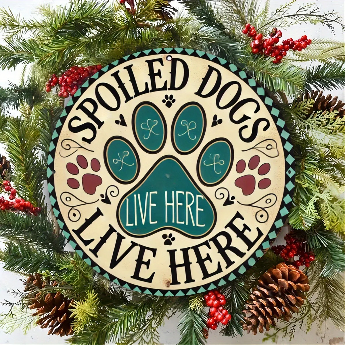 2D Flat print Metal iron sign  round iron metal sign, 