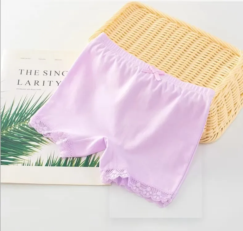 1pcs Girls Safety Shorts Soft Cotton Candy Color Solid Color Comfortable Kids Sports Leggings Casual Underwear Panties