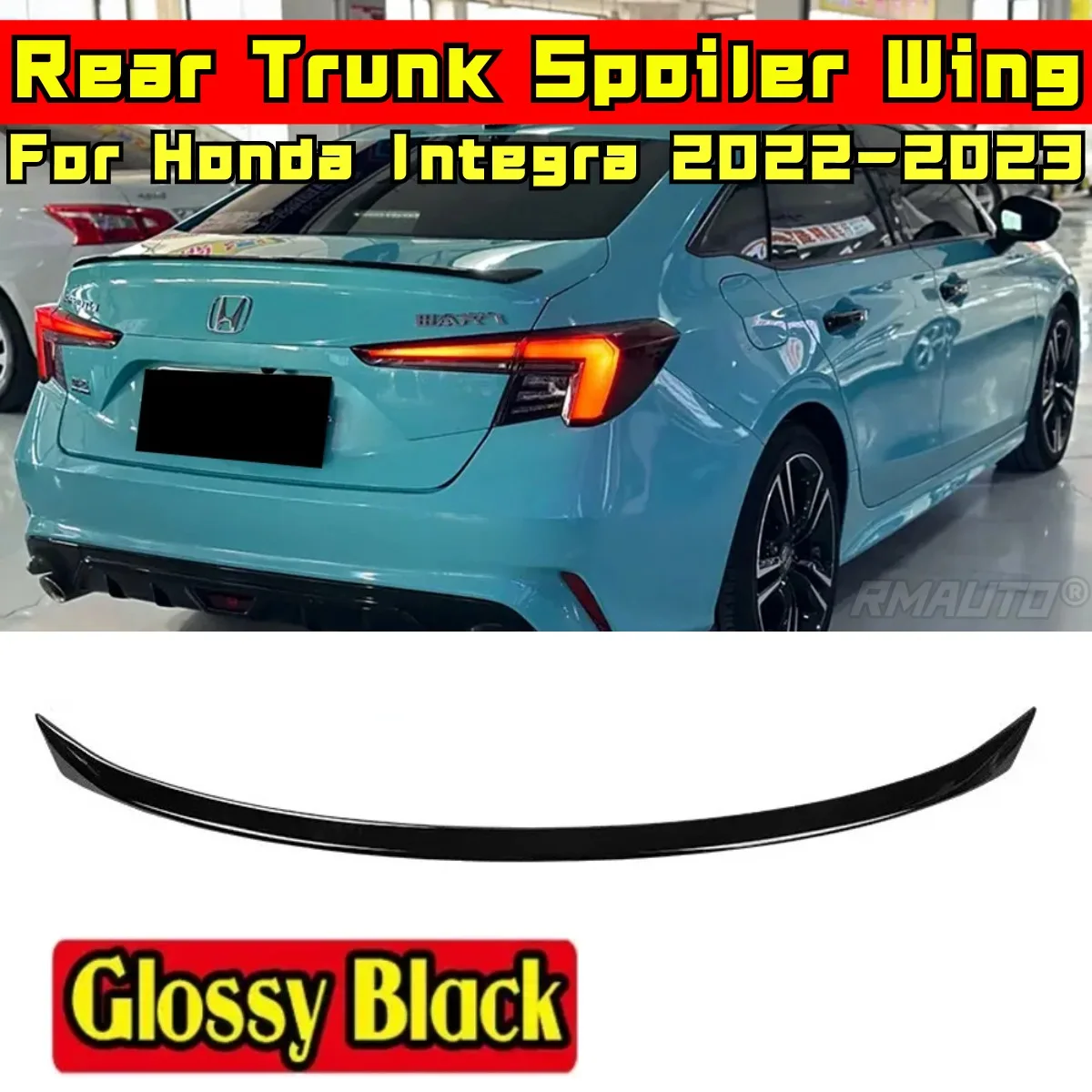 

Car Rear Trunk Spoiler Body Kit ABS Plastic Car Rear Spoiler Wing For Honda Integra 2022 2023 Rear Trunk Spoiler Car Accessories