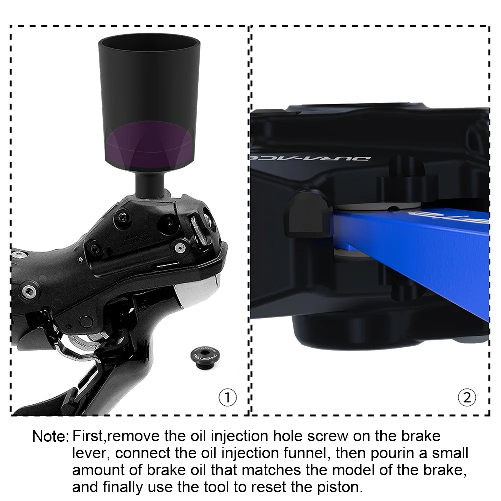 2 قطعة دراجة الصحن الهيدروليكي الفرامل المكبس الصحافة أدوات لإعادة تعيين دراجة الطريق الجبلية الفرجار إعادة تعيين أدوات إصلاح الصيانة #5