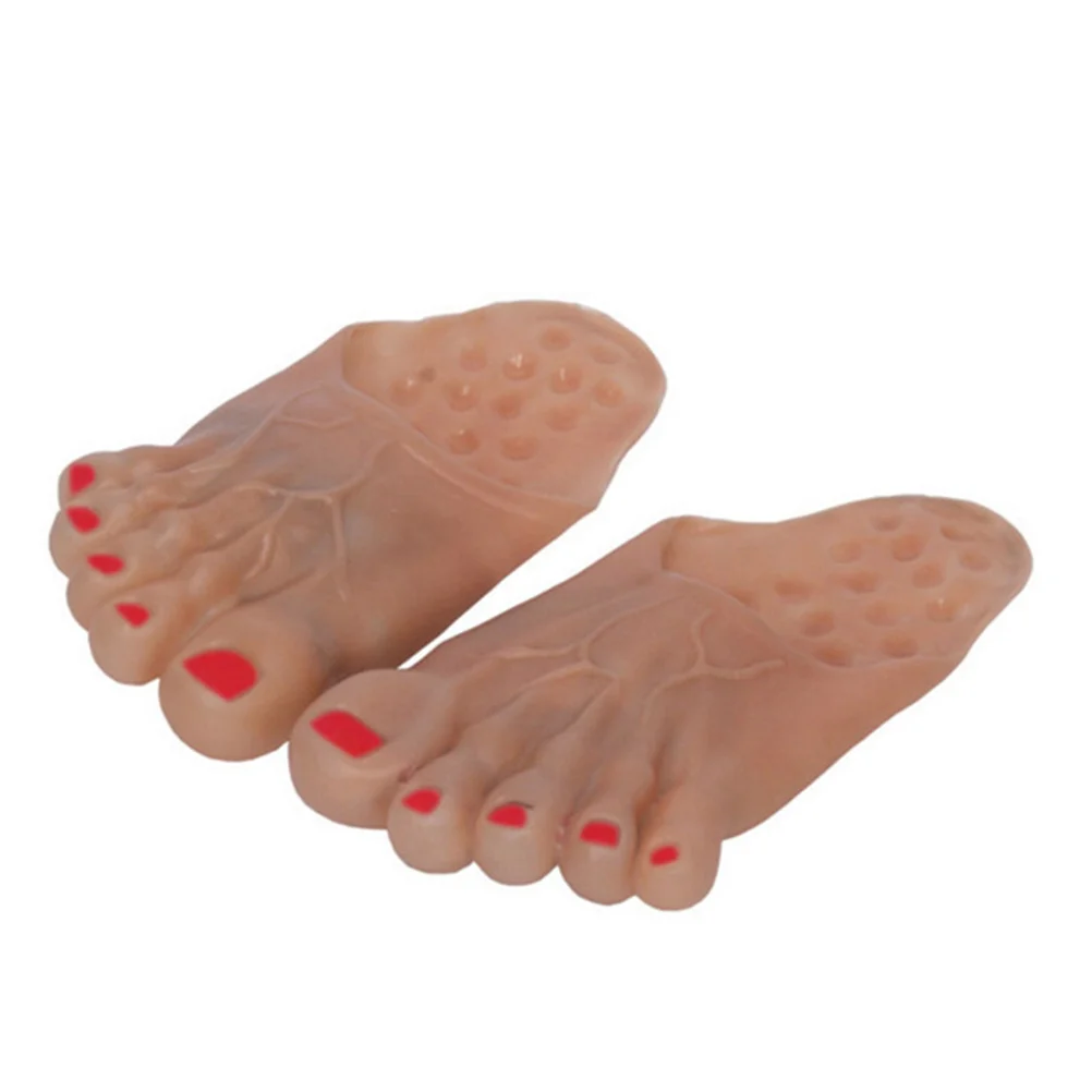 2 pary kapci rekwizytów na Halloween Kreatywne gigantyczne stopy Kostium na imprezę Rekwizyty na Halloween w kolorze zielonej skóry