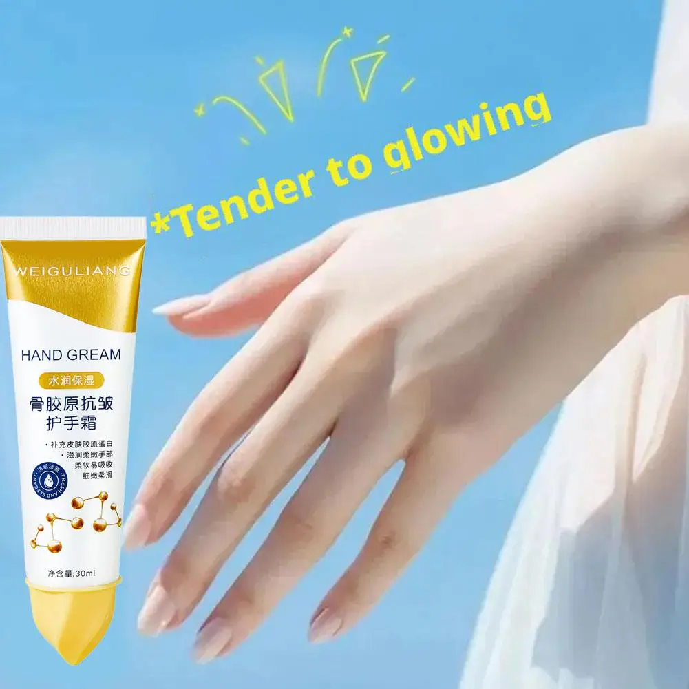 New 30ML Collagen Hand Cream Hands Skin Friming Skincare Creams Hand Products Skin Hydrating Care Brightening Moisturizing G7M2