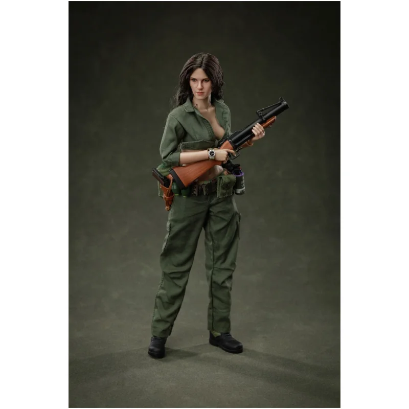 1/6 Vietnam War Army Green Cloth Movable Female Soldier Action Figure Model Historical Hobby Fans Collecible Full Set Toy  ﻿