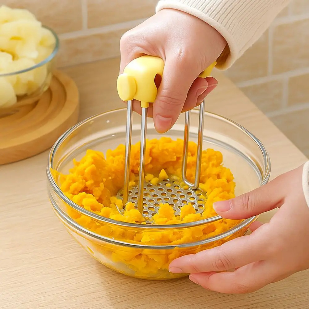 

Practical Manual Potato Masher Stainless Steel Durable Potato Ricer Household Kitchen Gadget Food Preparation