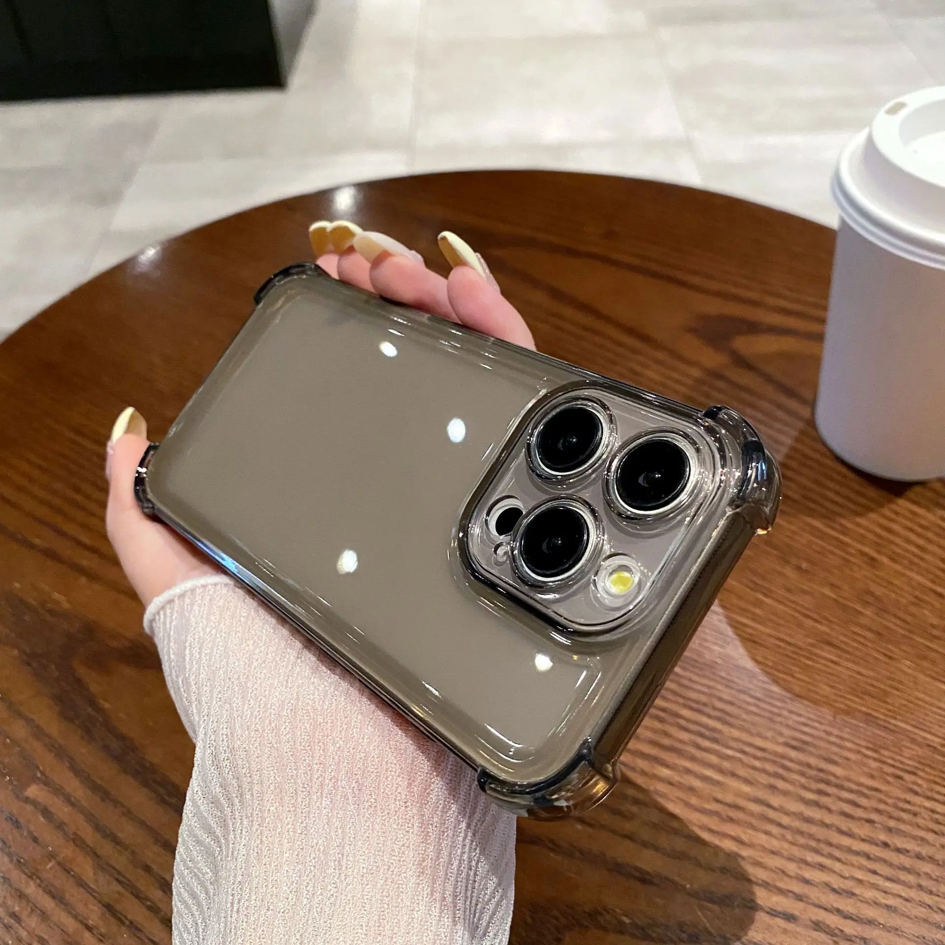 

Four Corner Airbag Protection Drop Precision Hole Shockproof Phone Case for iPhone 17 16 15 14 13 12 Pro 11 Max AIR 7 8 Plus Bag