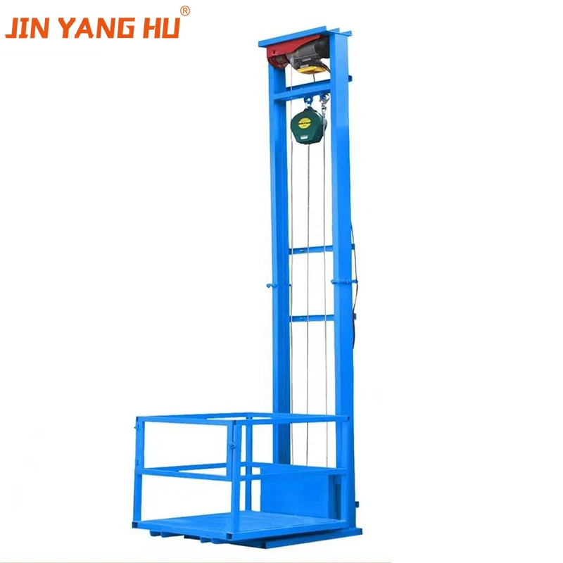 HCYJIN YANG HU Electric Cargo Lift Elevator Remote Controlled Ladder Electric Lifting Platform for Warehouse Factory
