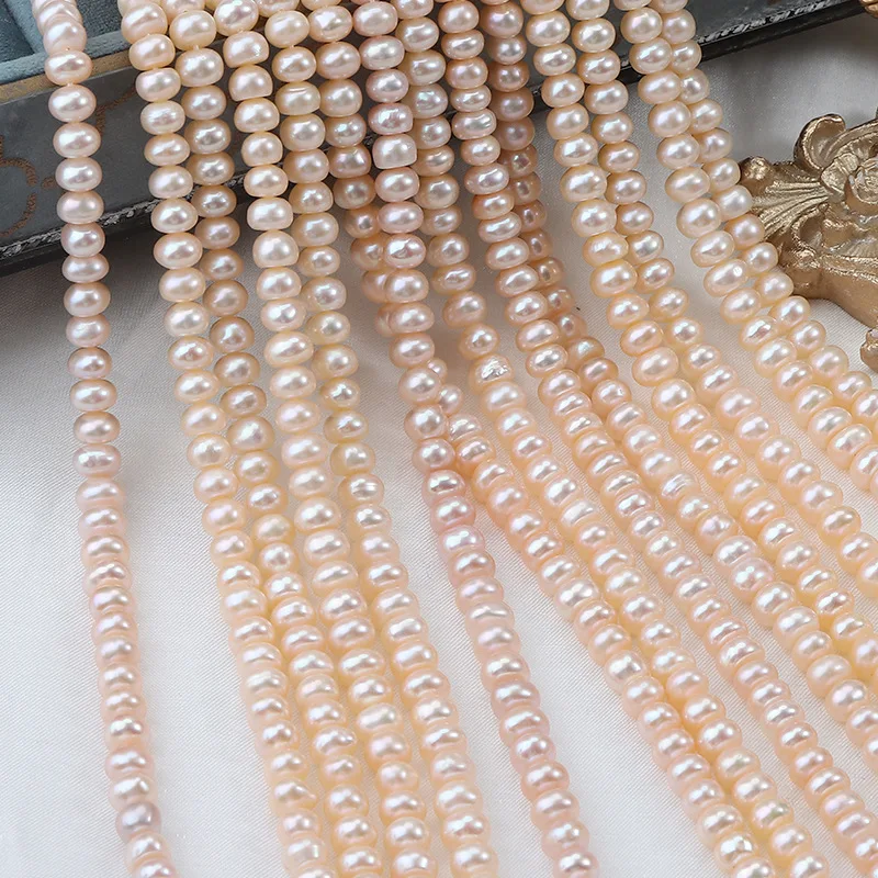 High-quality 6-7mm Bread-shaped Natural Freshwater Pearl Semi-finished Beads for Jewelry Making DIY Necklace Bracelet Accessory