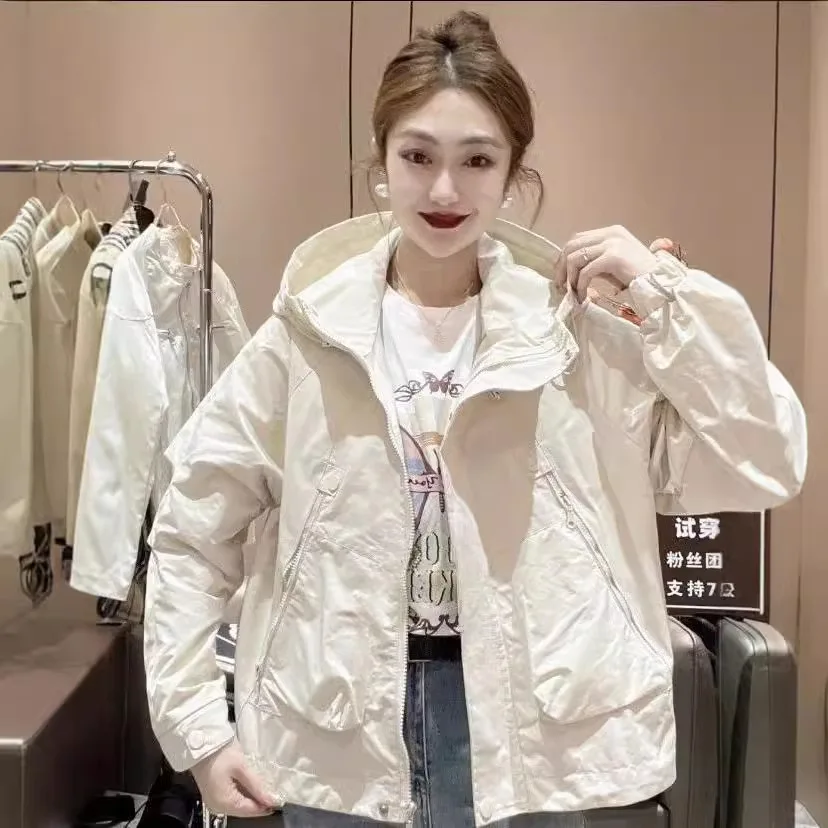 Autumn New Style High-End -Inspired Hooded Sports Jacket, Versatile Slim-Fit Double-Layer Baseball Jacket