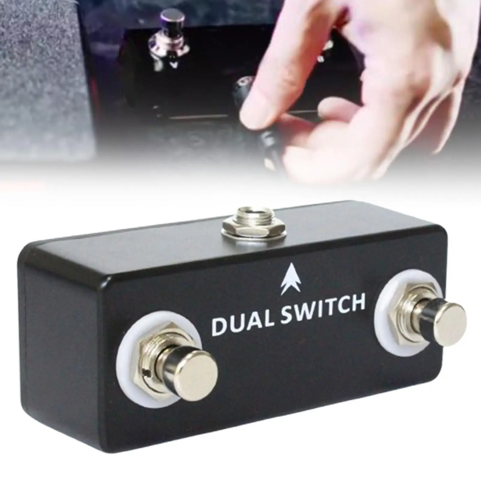 

Dual Foot Switch Pedal Convenient to Use Waterproof Repair Parts Dustproof Professional Guitar Pedal for Piano Guitar Bass