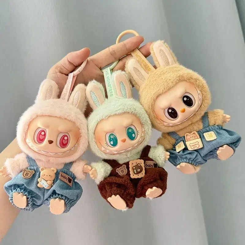 

17cm Mini Plush Doll'S Clothes Outfit Accessories For Korea Kpop Exo Labubu I II Idol Dolls Sitting Party overalls Clothing Gift