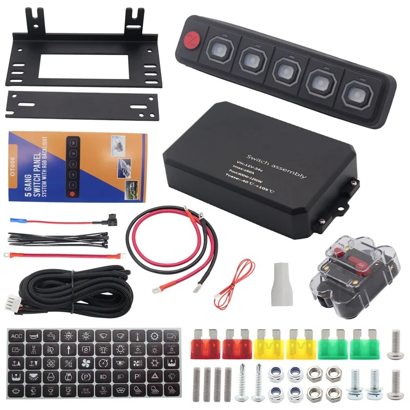Square Button Touch Switch - Supports Multi-channel Independent Color Matching, Specially Designed for Off-road Vehicles/RVs