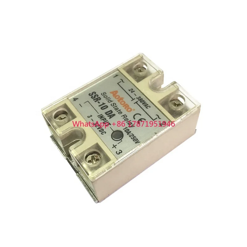 SSR-10DA 10A  12v solid state relay 24v dc ssr 10da