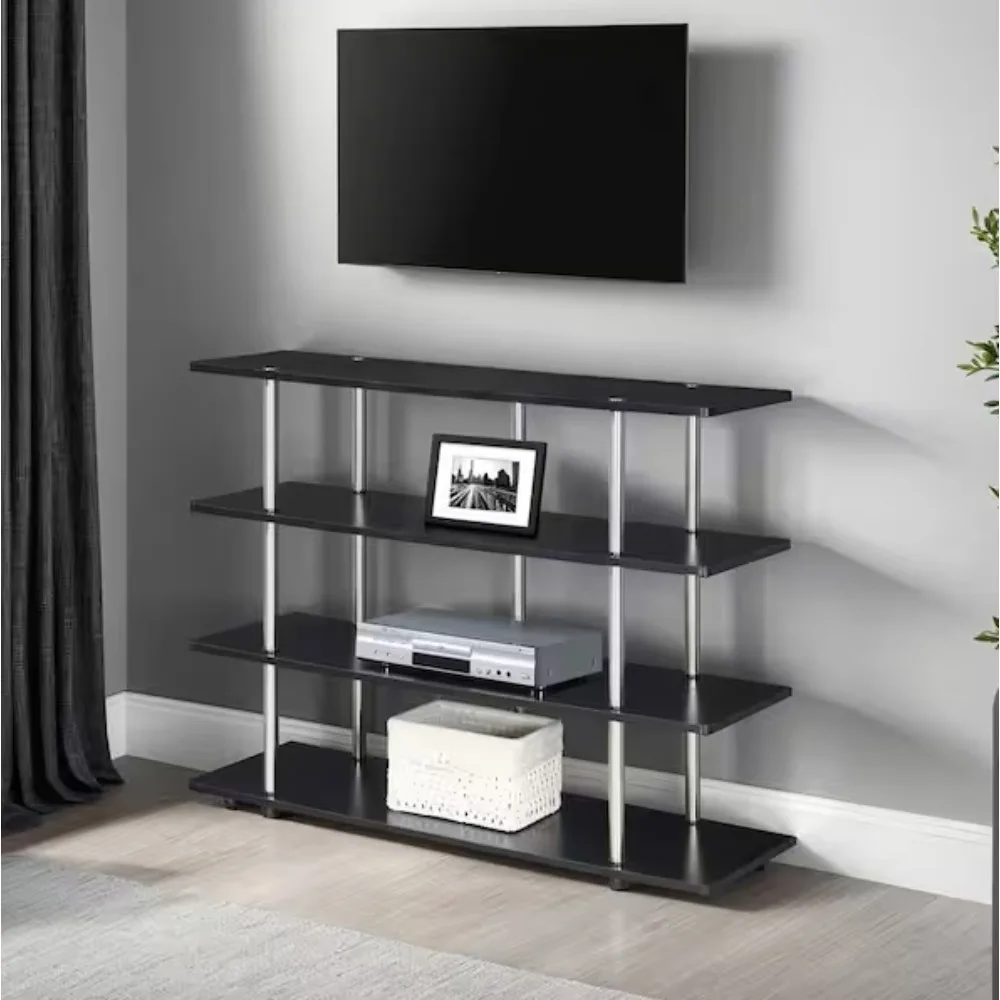

47.25 in. Espresso XL Highboy TV Stand fits TVs up to 55 in. with 4-Shelves