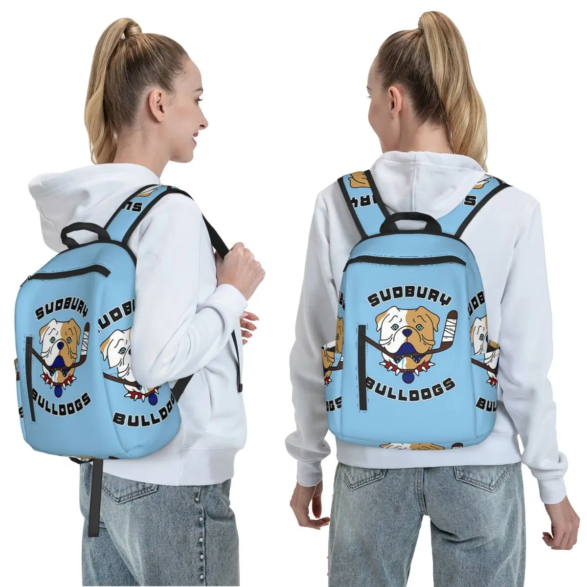 Sudbury Bulldogs - Shoresy Logo Backpack Daypack Large Capacity Children BookBag School Bag Shoulder Bags for Men Women
