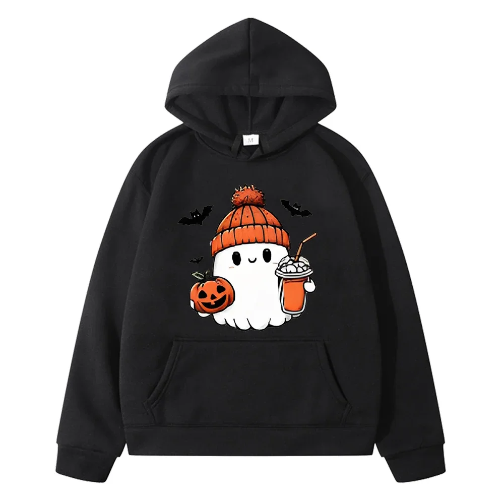 

Halloween pumpkin witch elf Autumn anime hoodie Fleece sweatshirt boys pullover y2k sudadera hoodies jacket kids clothes girls